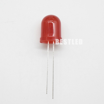 High Bright 10mm Red LED Bulb Red Diffused