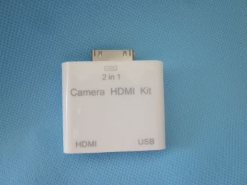 30-pin Apple Ipod / Ipad Connection Kit Card Reader With Hdmi / Usb Output
