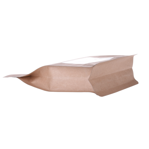 Stock Flat Bottom Bags With Clear Window