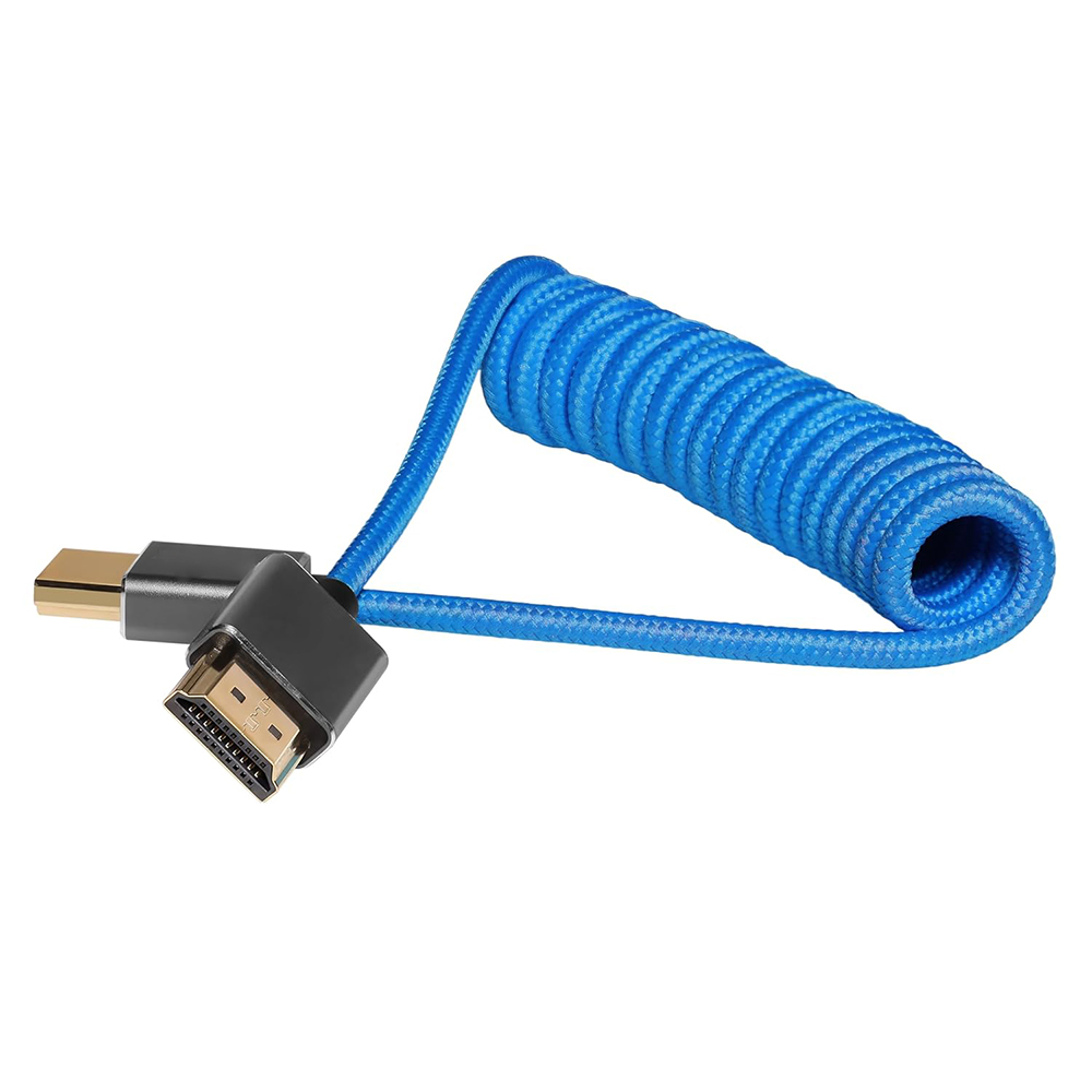 HDMI to HDMI Coiled Braided Cable