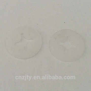 White plastic washers round washers