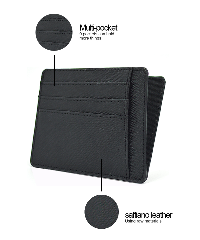 Personalized Custom Travel Wallet Saffiano Leather Cardholder