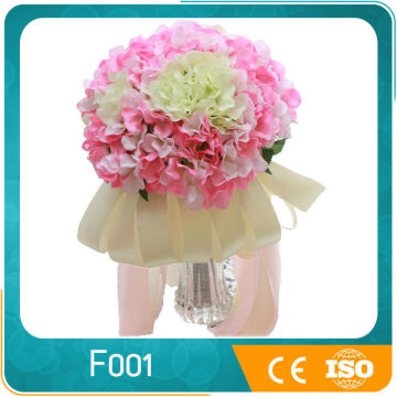 colorful hydrangea artificial silk wedding bouquets