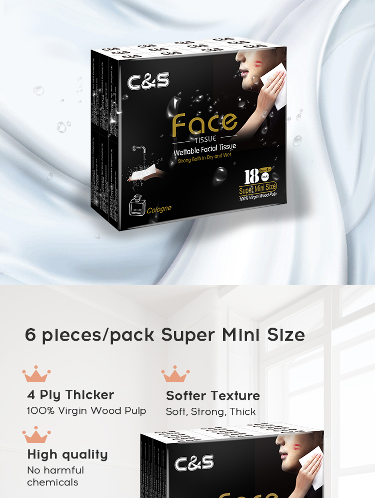 ODM Customized Soft Texture Soft Tenacious Sopping Mini Pocket Tissue Paper