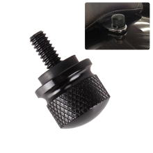 Silver and Black Motorcycle Rear Seat Bolt Kit for Harley Touring and Softail