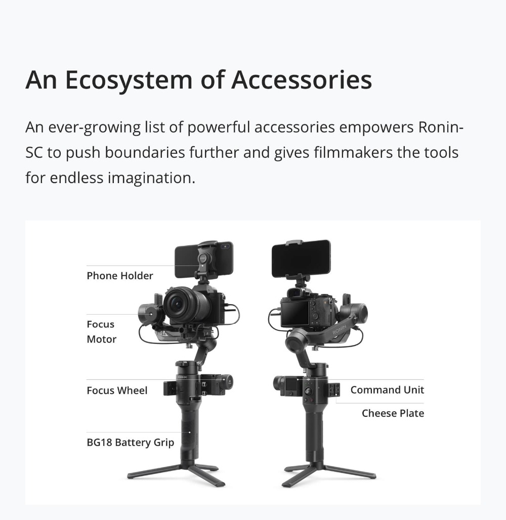 DJI Ronin-SC / Ronin-SC Pro Combo is 3-axis stabilizer for mirrorless cameras lightweight design original Ronin SC in stock