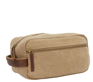 hign quality washed canvas dopp kit