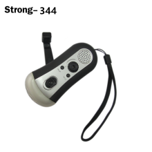 LED Hand Crank Rechargeable Torch with Solar Flashlight and Radio