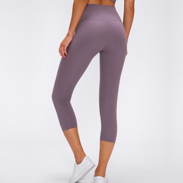 leggings courts taille haute pour femmes