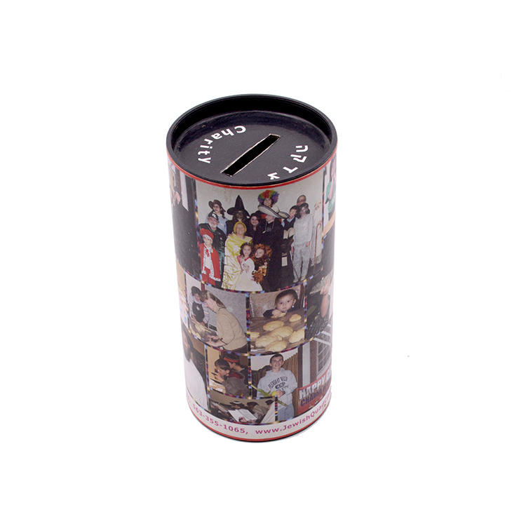 Custom Logo Printed Cylindrical Paper Tube Round Paper Piggy Bank packaging boxes