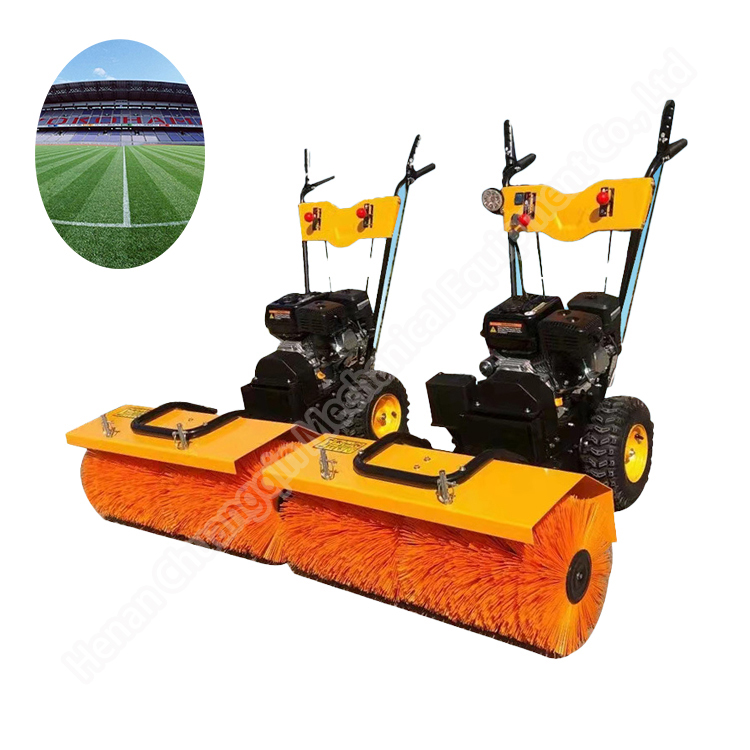 Surface cleaning turf sweeping rubber granules brushing artificial grass combing machine