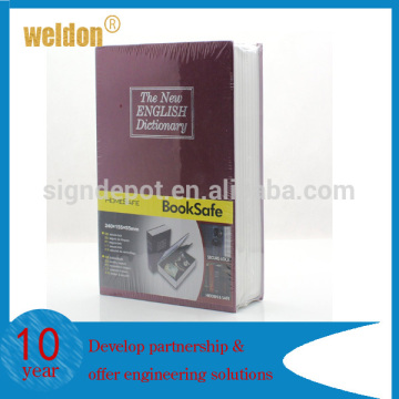 WELDON Book Shaped Box Book Safe Mini Safe