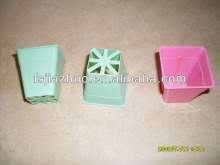 mini flowerpots of plastic