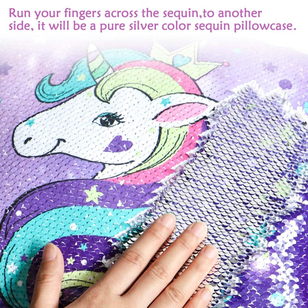 Unicorn Reversible Sequins Cushion 1 Unicorn Reversible Sequins Cushion 1