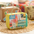 irregular bag shaped coin storage tin box with handle