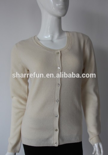Manufacturer basic style pure cashmere knitted cardigan pullover twinsets
