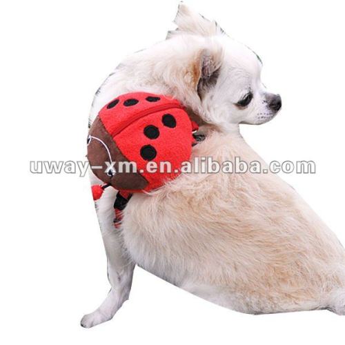 UW-PBP-0008 Different size beetle shape plush small pet dog knapsacks for dogs