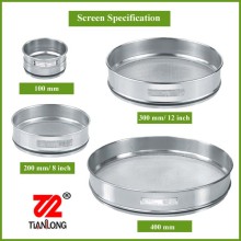 Laboratory Stainless Steel Wire Mesh Test Sieve