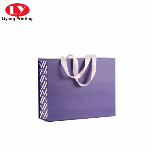 custom foldable portable gift magnetic box with handle