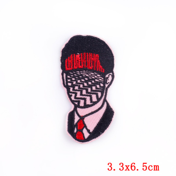 Patch per ricamo a righe per giacca Twin Badge sui vestiti