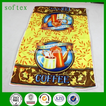 Coffee kitchen towel polyester kitchen towel wholesale