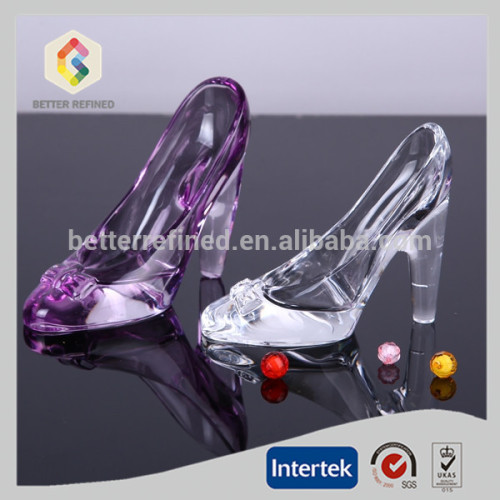 color sprayed glass slipper for wedding decoration