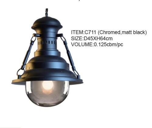 Good Quality Chromed, Matt Black Hanging Pendant Lighting (C711(chromed, matt black))