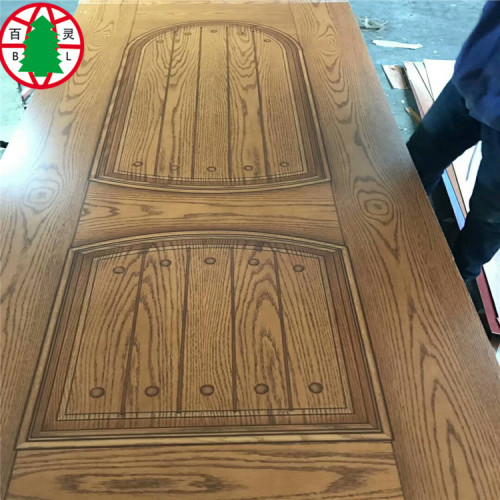 HDF door skin with natural wood veneer