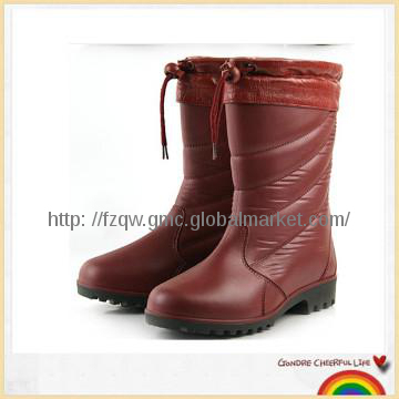 Popular waterproof warm rain boots for laides