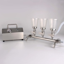 Microbiological Filtering Test with Diaphragm Liquid Pump Vacuum Manifold System