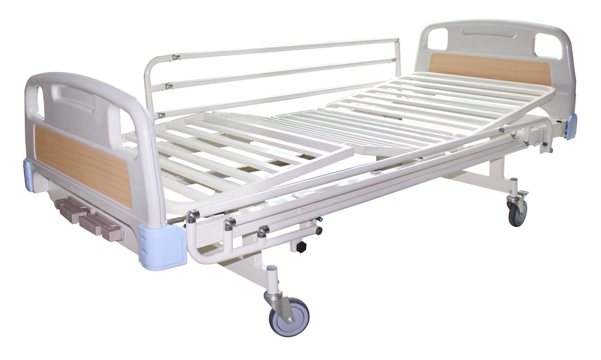 Two Crank Hospital Bed with Railing