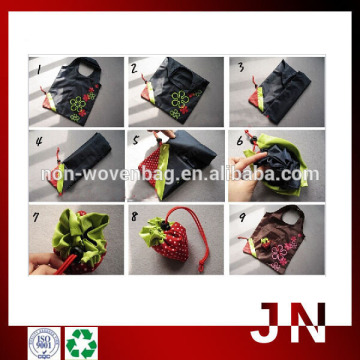 Cheap Quality 420D Strawberry Shape Polyester Bag 420D Polyester Shopping Bag