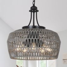 Coastal Chandelier Large Farmhouse Boho Light Fixture