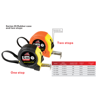Modèle économique en caoutchouc recouvert de bande de mesure 5m