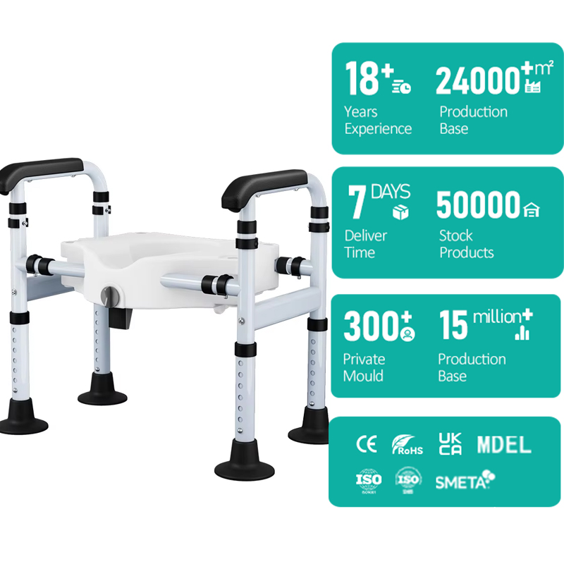 المحمول مصمم لكبار السن والحوامل مسند الذراع الوقوف الداعم الجرف معدات سلامة الحمام الناهضون مقعد المرحاض1 Mobile Designed for Elderly & Pregnant Women Armrest Stand-Up Booster Shelf Bathroom Safety Equipment Toilet Seat Risers1