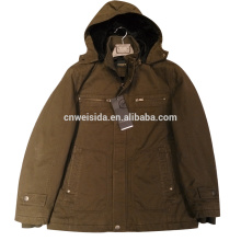 2016 casual cotton mens leisure jacket with hat