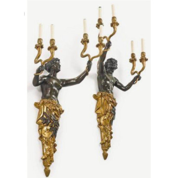 Customized Wall Statue Bronze Candle Holder with figures