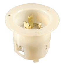 20Amp 250Volt Nema L6-20P Twist Lock Flanged Inlet Socket