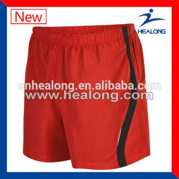 Polyester Black And Red Mens Running Shorts