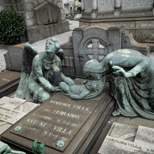 Western popular antique bronze angel statue for cemetery decoration