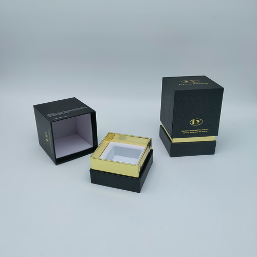 Caja de perfume personalizado de paquete negro de parfum