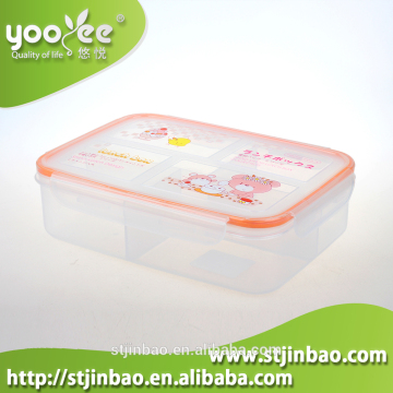 2500ML Compartments Plastic Container Foods in 4 Divisions