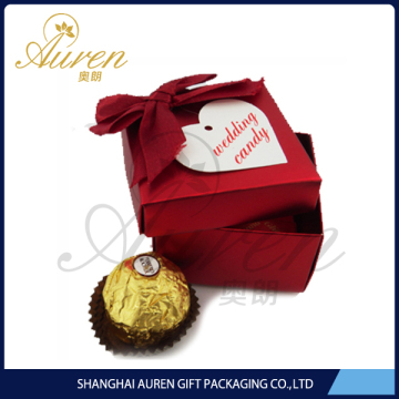 delicate paper chocolate box with logo hot stamped