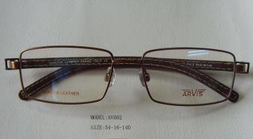 leather temple frame