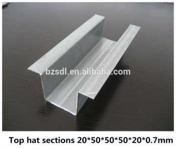 steel profiles for top hat sections