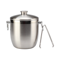 Stainless steel ice bucket with lid