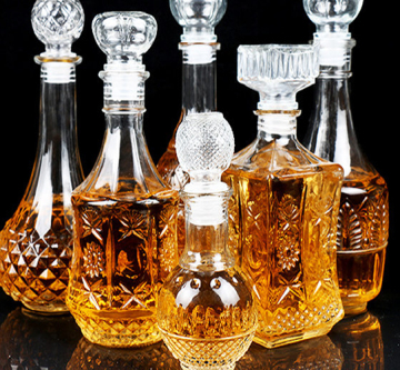 Glass bottles empty bottles grapevine sprinkles