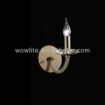 Gold finish wall sconce