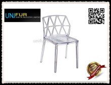 Replica Calligariss transparent plastic triangular back alchemia chair