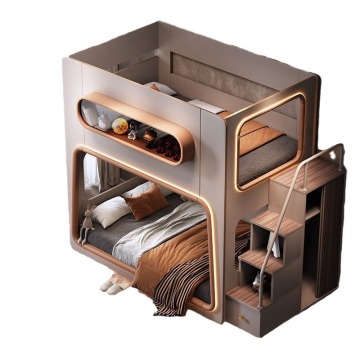 High Guardrail Space Capsule Children's Small Bunk Beds Twin Beds